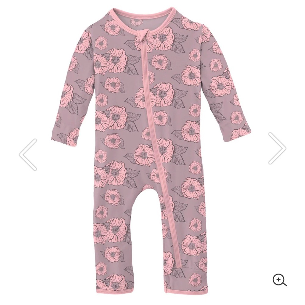 KicKee pants coverall in sweet pea poppies